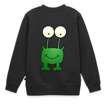 dessin animé grenouille - Sweat Premium enfant bio - noir - Dos - AI Model Kid Female (0cm)