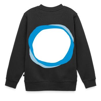Psychedelic Circles - Kids Premium Organic Sweatshirt - black - Back - AI Model Kid Female (0cm)