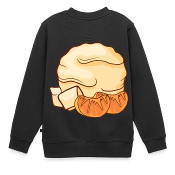 Crème glacée mandarine crème glacée crème glacée crème glacée crème glacée - Sweat Premium enfant bio - noir - Dos - AI Model Kid Female (0cm)