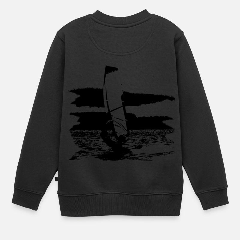 Windsurfer - Kinder Premium Organic Sweatshirt - Schwarz