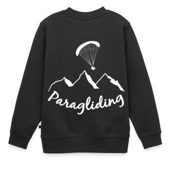 Paragliding - Kinder Premium Organic Sweatshirt - Schwarz - Hinten - AI Model Kid Female (0cm)