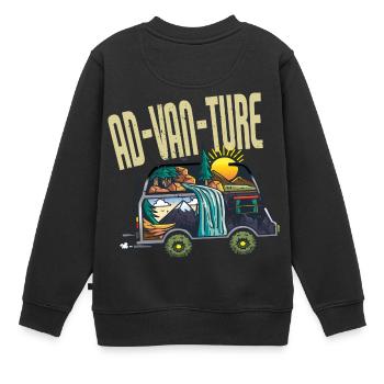 Ad-Van-Ture Camper - Kinder Premium Organic Sweatshirt - Schwarz - Hinten - AI Model Kid Female (0cm)