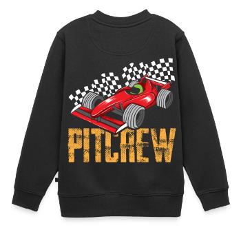 Pit Crew - Course automobile - Sweat Premium enfant bio - noir - Dos - AI Model Kid Female (0cm)
