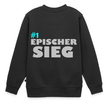 Epischer Sieg - Kinder Premium Organic Sweatshirt - Schwarz - Hinten - AI Model Kid Female (0cm)