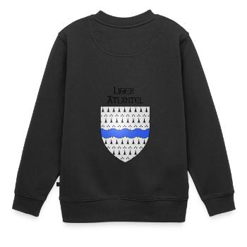 liger atlantel / loire atlantique - Sweat Premium enfant bio - noir - Dos - AI Model Kid Female (0cm)