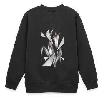 Calla - Kinder Premium Organic Sweatshirt - Schwarz - Hinten - AI Model Kid Female (0cm)