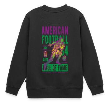 American Football - Kinder Premium Organic Sweatshirt - Schwarz - Hinten - AI Model Kid Female (0cm)