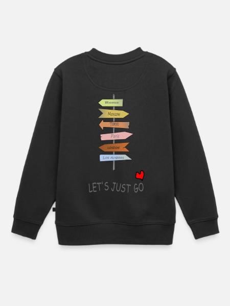 Allons-y. - Sweat Premium enfant bio - noir