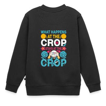 Funny Scrapbooking Hand Crafting - Kinder Premium Organic Sweatshirt - Schwarz - Hinten - AI Model Kid Female (0cm)