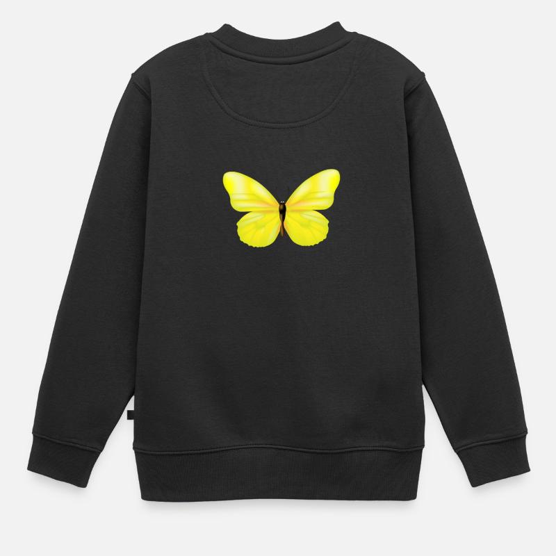 Schmetterling - Kinder Premium Organic Sweatshirt - Schwarz