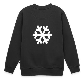 SNOWFLAKE - Kids Premium Organic Sweatshirt - black - Back - AI Model Kid Female (0cm)