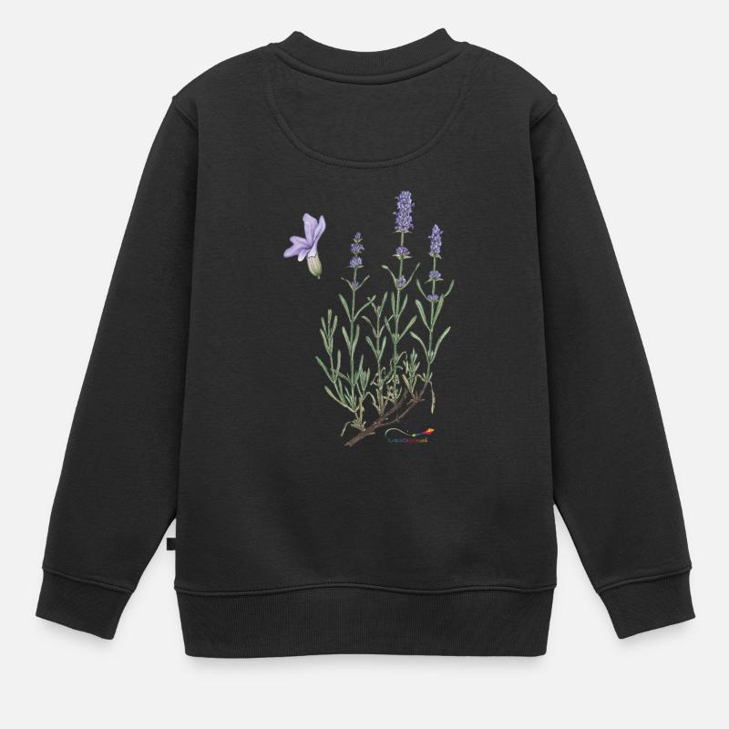 lavande - Sweat Premium enfant bio - noir