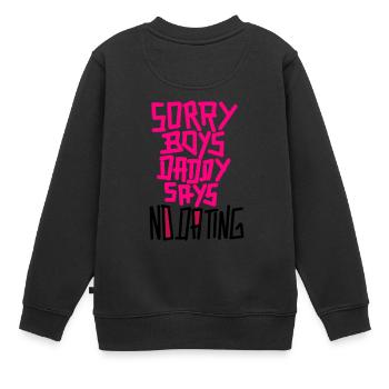 rencontres avec des garçons - Sweat Premium enfant bio - noir - Dos - AI Model Kid Female (0cm)