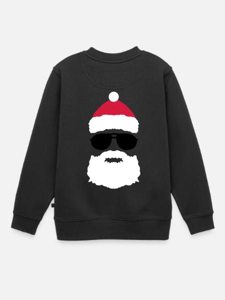PÈRE NOEL COOL - Sweat Premium enfant bio - noir