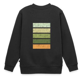 palette de couleurs printemps début de printemps vintage - Sweat Premium enfant bio - noir - Dos - AI Model Kid Female (0cm)