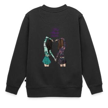 best friends forever - Sweat Premium enfant bio - noir - Dos - AI Model Kid Female (0cm)