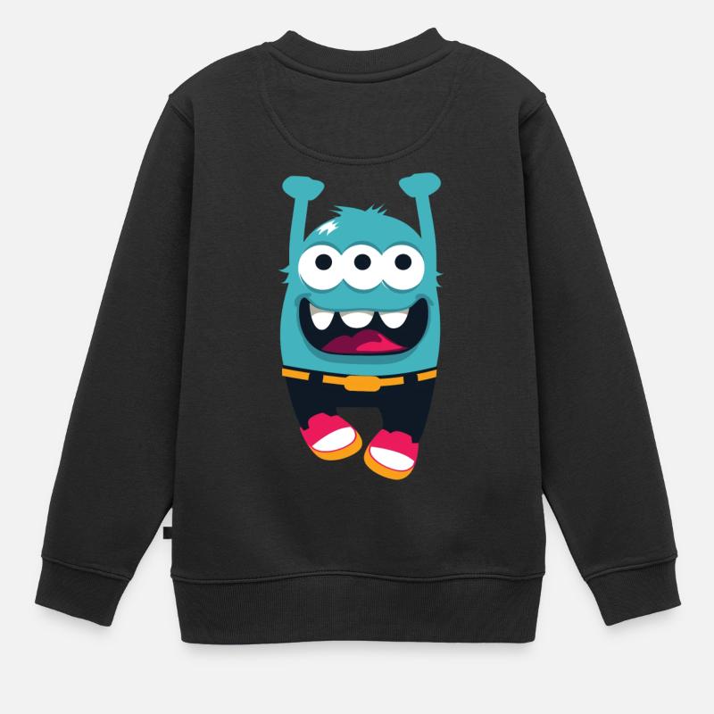 Monster Wirbelwind - Kinder Premium Organic Sweatshirt - Schwarz