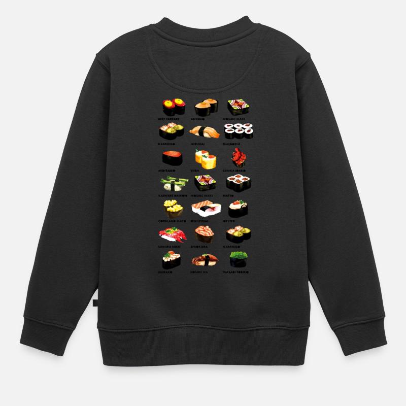 Dîner de sushis - Sweat Premium enfant bio - noir