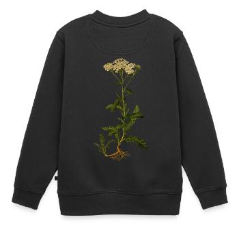 herbes thym romarin persil origan aneth - Sweat Premium enfant bio - noir - Dos - AI Model Kid Female (0cm)