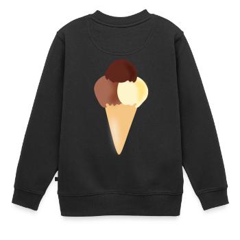 eis eiscreme restaurant ice cream sundae32 - Kinder Premium Organic Sweatshirt - Schwarz - Hinten - AI Model Kid Female (0cm)
