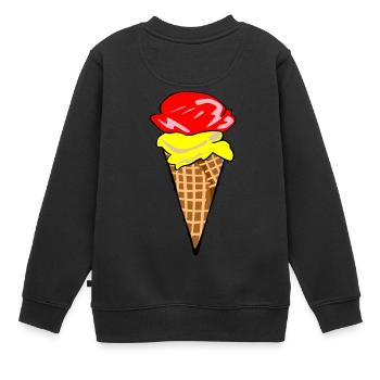 eis eiscreme restaurant ice cream sundae79 - Kinder Premium Organic Sweatshirt - Schwarz - Hinten - AI Model Kid Female (0cm)