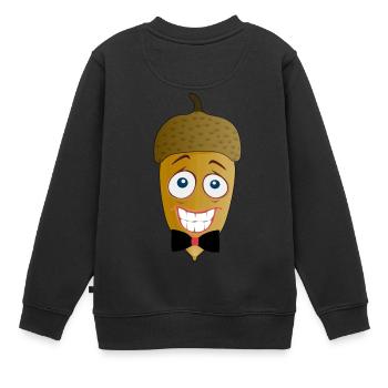 Eichel - Kinder Premium Organic Sweatshirt - Schwarz - Hinten - AI Model Kid Female (0cm)