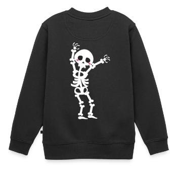 squelette - Sweat Premium enfant bio - noir - Dos - AI Model Kid Female (0cm)