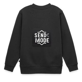 Send mode sticker - Kinder Premium Organic Sweatshirt - Schwarz - Hinten - AI Model Kid Female (0cm)