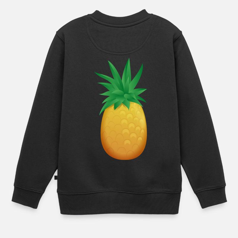 fruit d'ananas013 - Sweat Premium enfant bio - noir