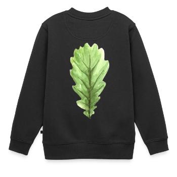 Feuille d'un chêne - Sweat Premium enfant bio - noir - Dos - AI Model Kid Female (0cm)