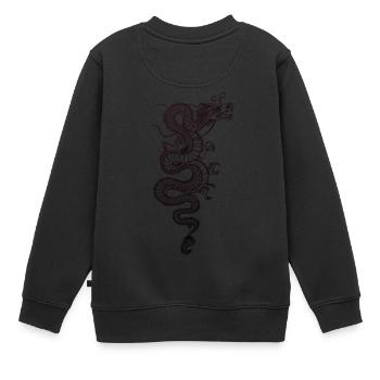 China chinesischer Drache Tattoo2 - Kinder Premium Organic Sweatshirt - Schwarz - Hinten - AI Model Kid Female (0cm)