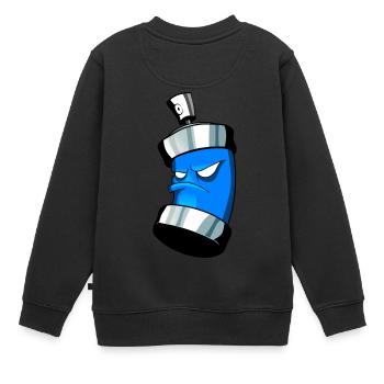 spray dose - Kinder Premium Organic Sweatshirt - Schwarz - Hinten - AI Model Kid Female (0cm)