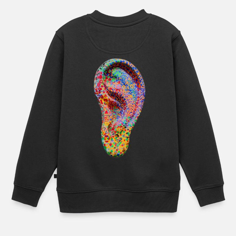 oreille - Sweat Premium enfant bio - noir