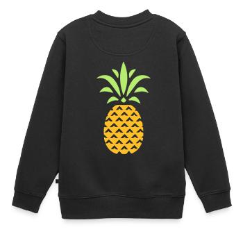ANANAS STYLISÉ - Sweat Premium enfant bio - noir - Dos - AI Model Kid Female (0cm)