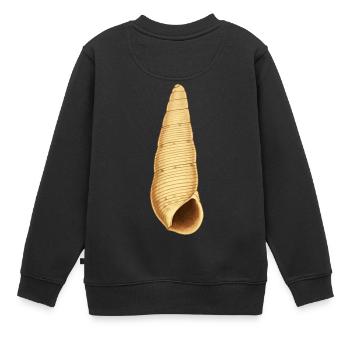 palourde Illustration - Sweat Premium enfant bio - noir - Dos - AI Model Kid Female (0cm)