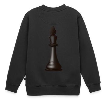 König Schach Figur - Kinder Premium Organic Sweatshirt - Schwarz - Hinten - AI Model Kid Female (0cm)