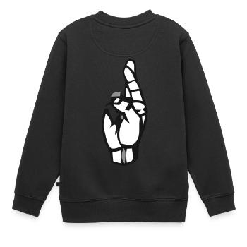 mensonge - Sweat Premium enfant bio - noir - Dos - AI Model Kid Female (0cm)