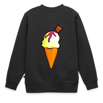 eis eiscreme restaurant ice cream sundae17 - Kinder Premium Organic Sweatshirt - Schwarz - Hinten - AI Model Kid Female (0cm)