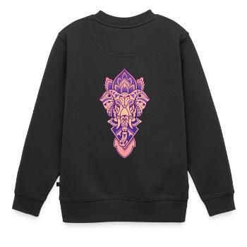 Ganesh Gott Hindu Mandala - Kinder Premium Organic Sweatshirt - Schwarz - Hinten - AI Model Kid Female (0cm)