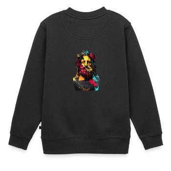 Zeus - Sweat Premium enfant bio - noir - Dos - AI Model Kid Female (0cm)