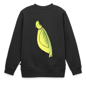 Mamma Vogel - Kinder Premium Organic Sweatshirt - Schwarz - Hinten - AI Model Kid Female (0cm)