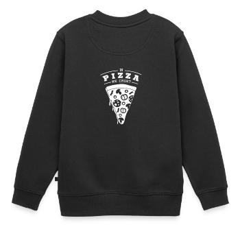 Pizza Lieferung in Pizza Wir verkrusten Pizza Liebhaber - Kinder Premium Organic Sweatshirt - Schwarz - Hinten - AI Model Kid Female (0cm)