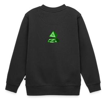 Verschwörungstheoretiker All Seeing Eye Illuminati - Kinder Premium Organic Sweatshirt - Schwarz - Hinten - AI Model Kid Female (0cm)