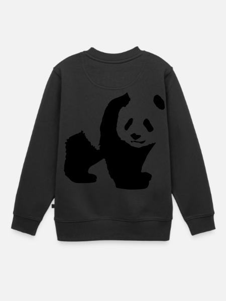 panda - Sweat Premium enfant bio - noir