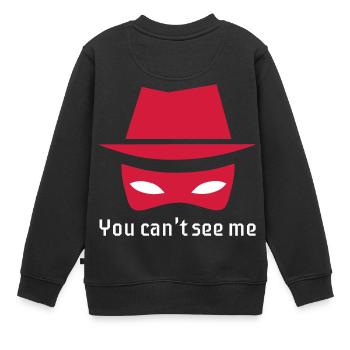 L'espion invisible - Sweat Premium enfant bio - noir - Dos - AI Model Kid Female (0cm)