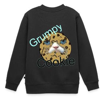 Cookie grincheux - Sweat Premium enfant bio - noir - Dos - AI Model Kid Female (0cm)