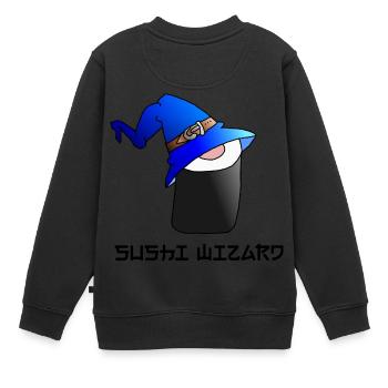 Sushi Wizard - Kinder Premium Organic Sweatshirt - Schwarz - Hinten - AI Model Kid Female (0cm)