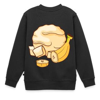 Bananes glace crème glacée crème glacée crème glacée crème glacée - Sweat Premium enfant bio - noir - Dos - AI Model Kid Female (0cm)