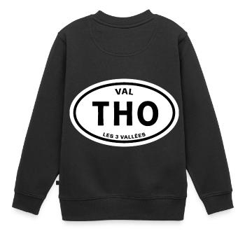 Val Thorens - Kinder Premium Organic Sweatshirt - Schwarz - Hinten - AI Model Kid Female (0cm)