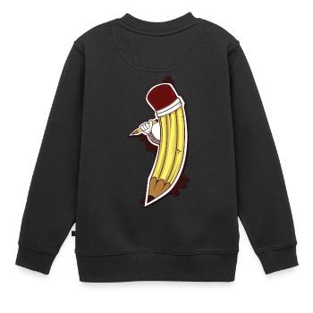 Ein Bleistift bringt einen Bleistift - Kinder Premium Organic Sweatshirt - Schwarz - Hinten - AI Model Kid Female (0cm)
